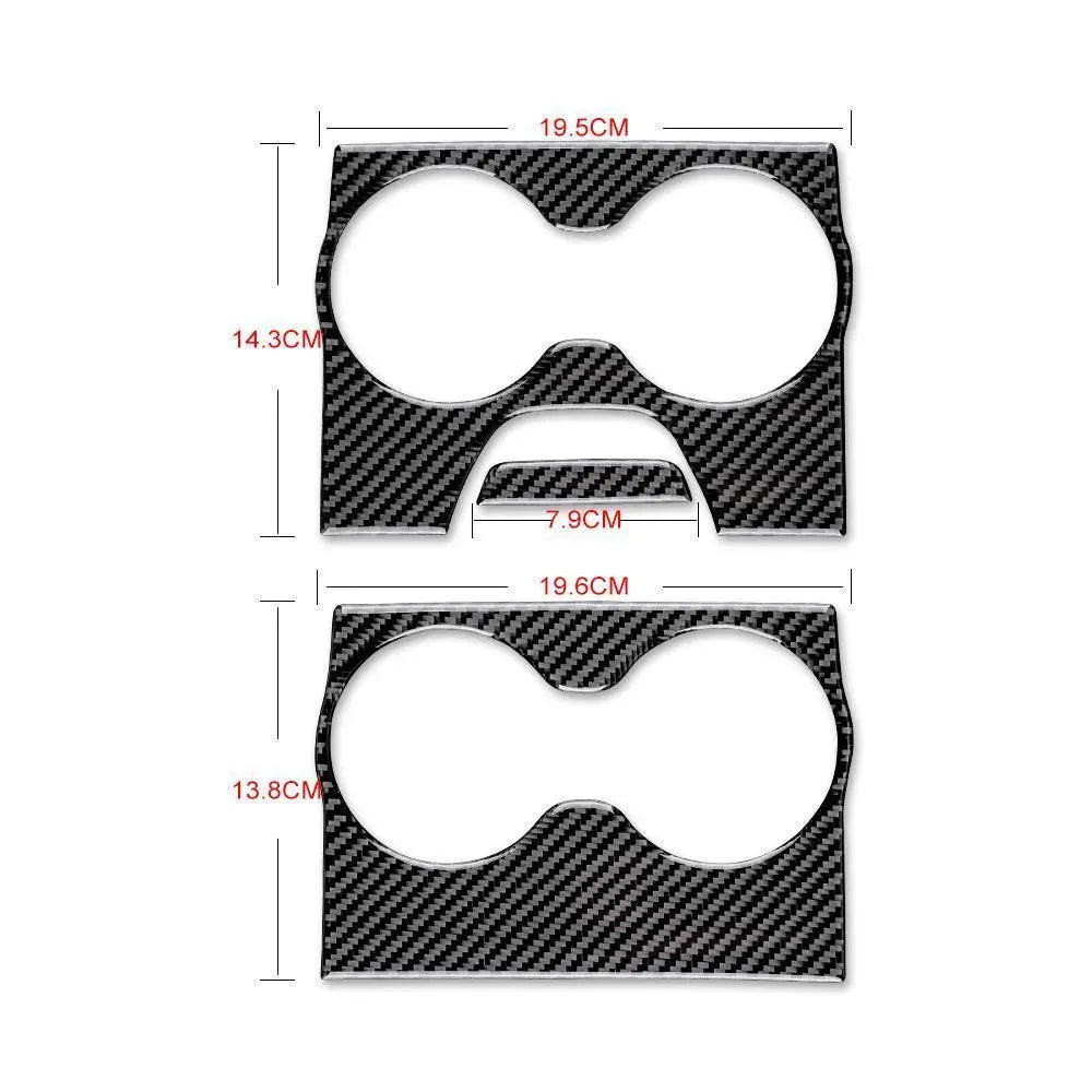 Dodge Charger 2015-2023 Real Carbon Fiber Rear Seat Center Armrest Trim Overlay