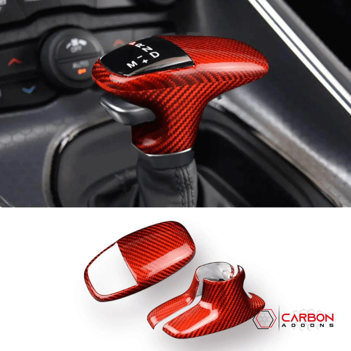Dodge Charger/Challenger/Durango 2015-2023 Carbon Fiber Shift Knob Covers