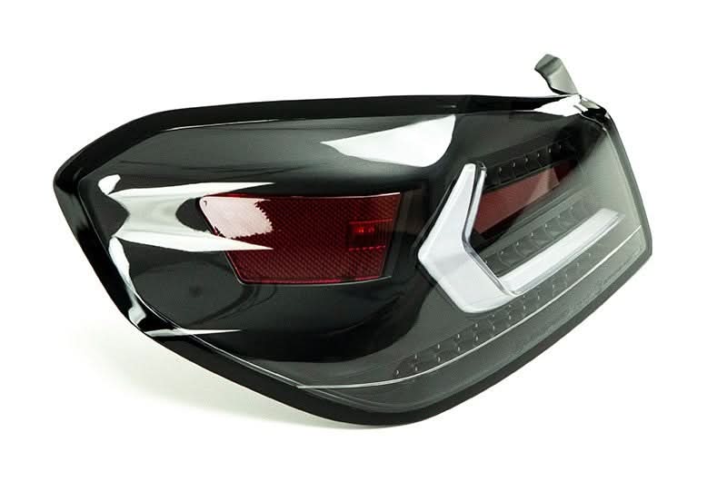 OLM Evolution Tail Lights (Clear Lens, Black Base, White Bar) - 2015-2021 WRX / STI