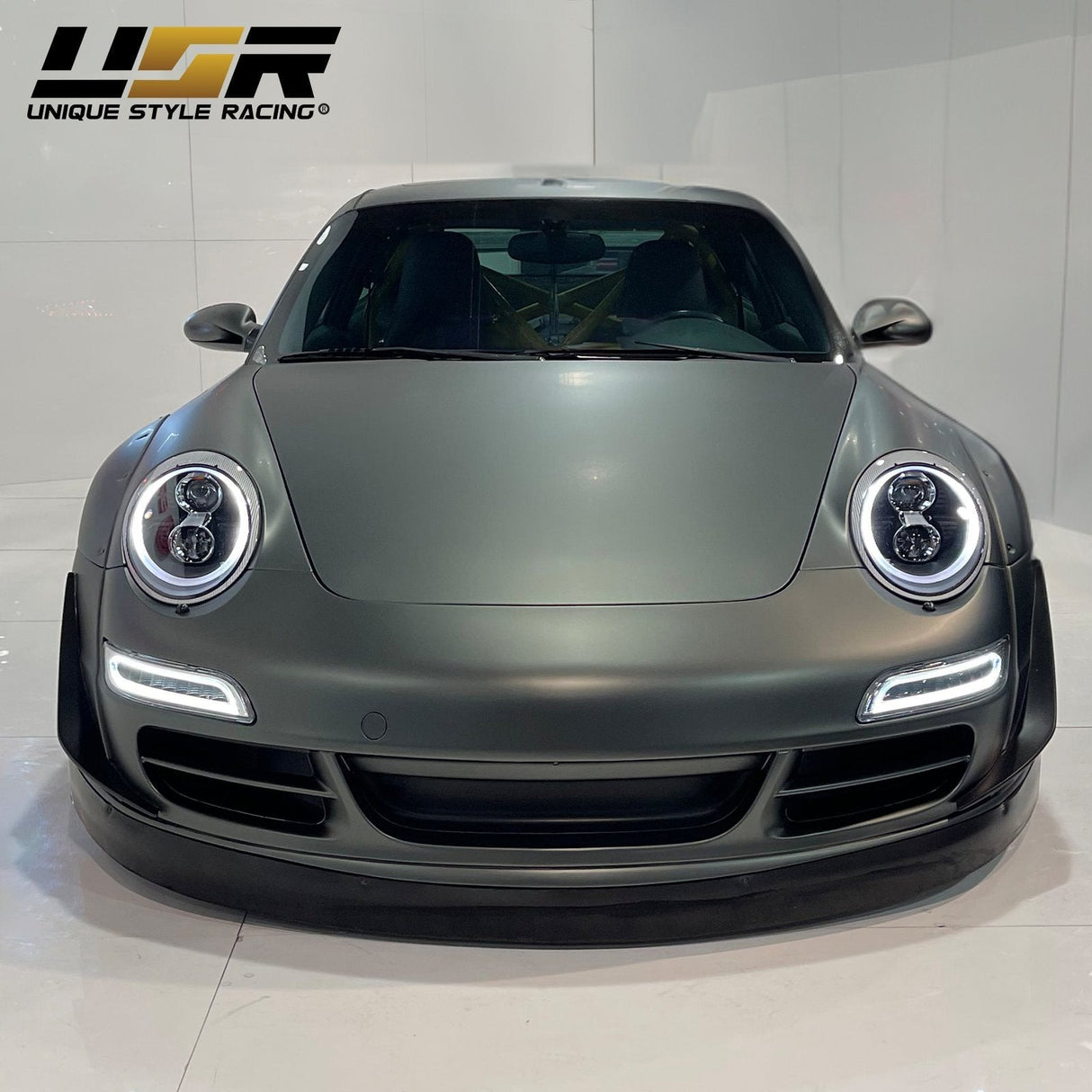 2005-2008 Porsche 997.1 Led Drl Clear Front Light With Signal - 991 Turbo S Style
