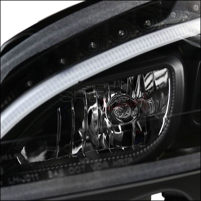 Mercedes C250 C300 C350 W204 - Black or Chrome Projector Headlights with LED Strip (2008-2011) - K2 Industries