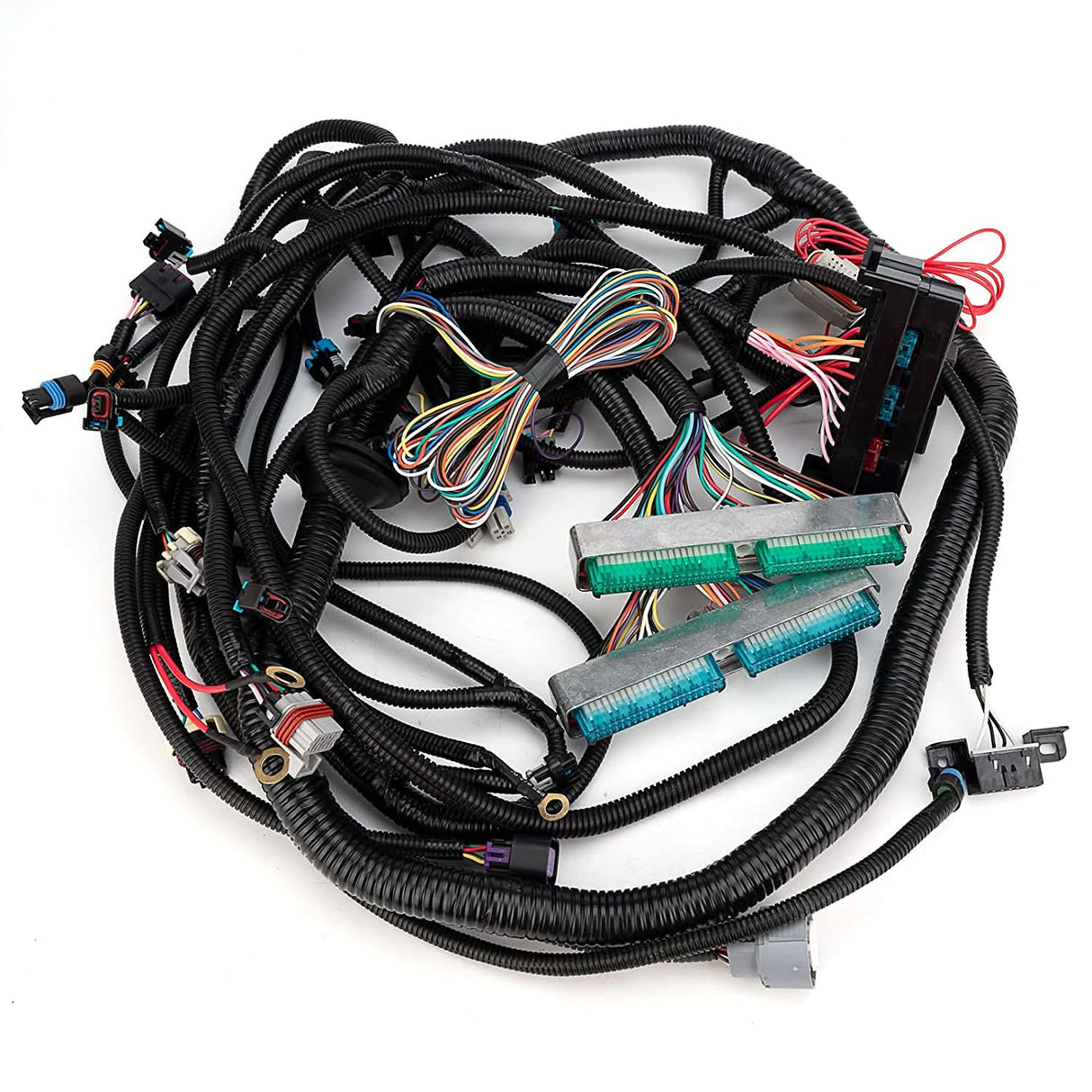 4L80E DBW Engine Wiring Harness Standalone for 2003-2007 Compatible with Drive by Wire LS Engines 4.8 5.3 6.0 Green/Blue PCM & MULTEC/Delphi Fuel Injector