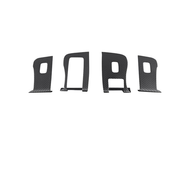 Dry Carbon Fiber Window & Door Switch Covers for Model Y / Model 3(Left Hand Drive)