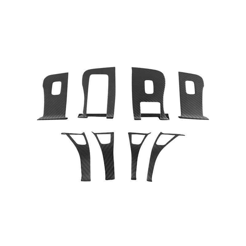 Dry Carbon Fiber Window & Door Switch Covers for Model Y / Model 3(Left Hand Drive)