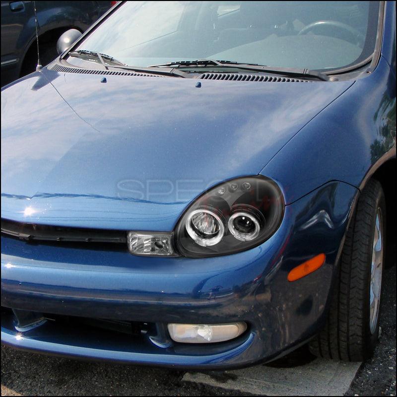 Spec-D Projector Headlights Dodge Neon (00-02) Dual Halo LED - Black
