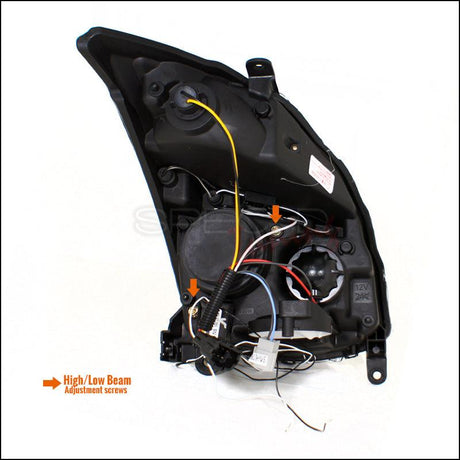 Infiniti G35 Coupe Black/Chrome/Smoke  Projector Headlights with Dual Halo Feature (2003-2007) - K2 Industries