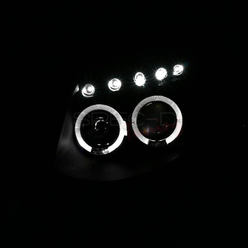 Infiniti G35 Coupe Black/Chrome/Smoke Projector Headlights with Dual Halo Feature (2003-2007) - K2 Industries