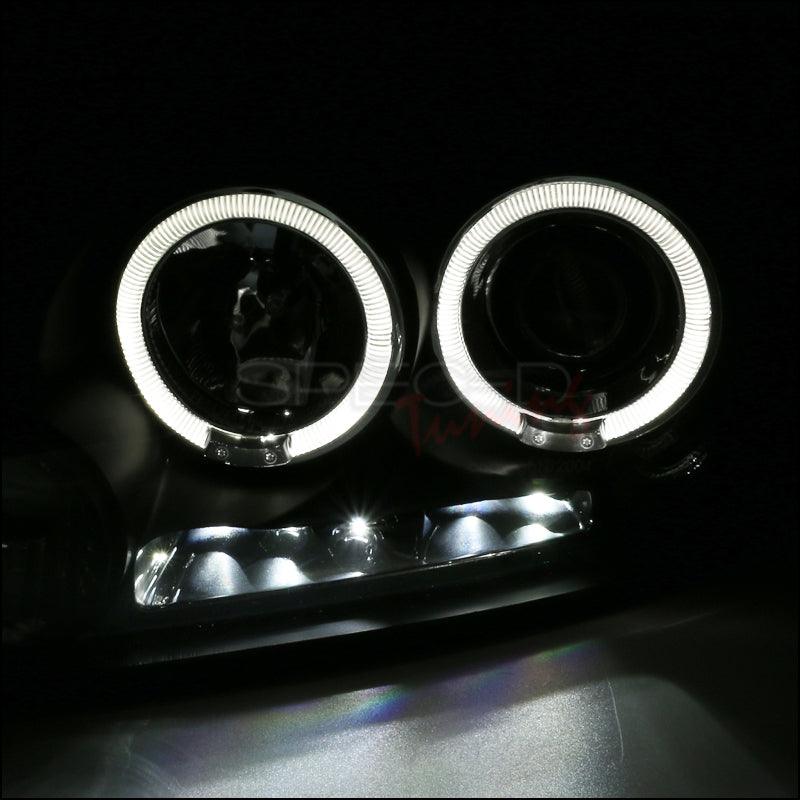 Spec-D Projector Headlights Ford F150 (04-08) Mark LT (06-08) Halo Black / Smoked / Chrome