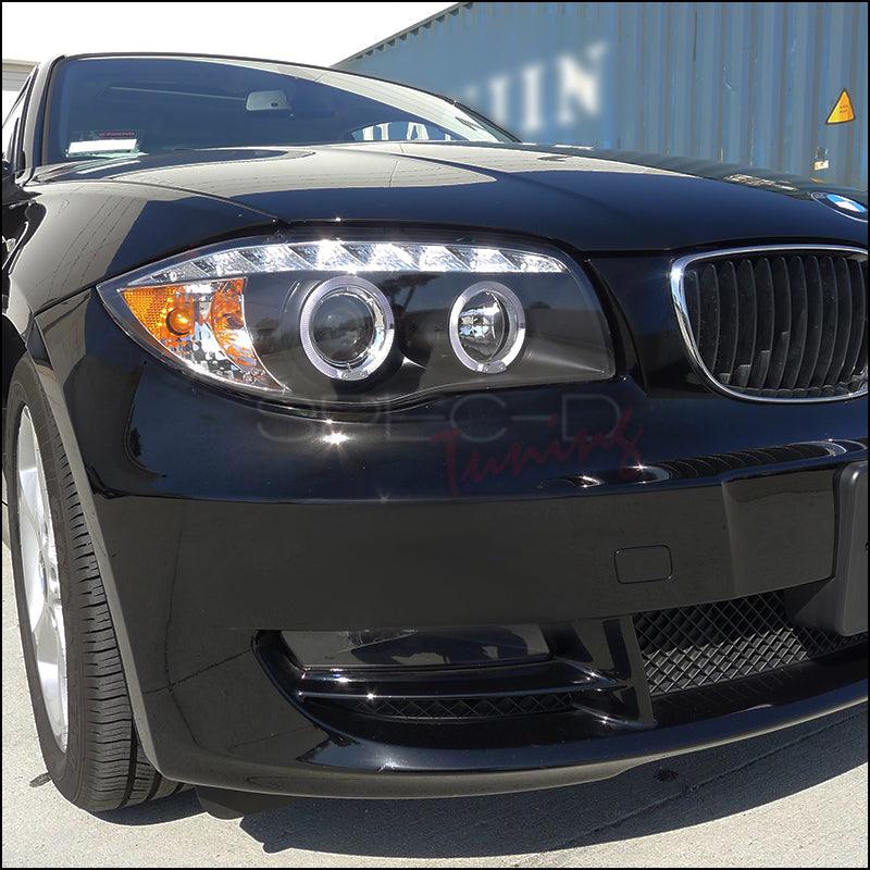 Spec-D Projector Headlights BMW 128i / 135i E82 (07-13) LED Halo - Black/Chrome