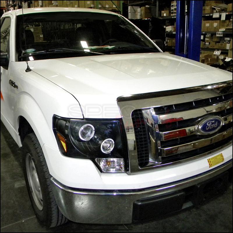 Spec-D Projector Headlights Ford F150 (09-14) Dual Halo LED - Black or Chrome