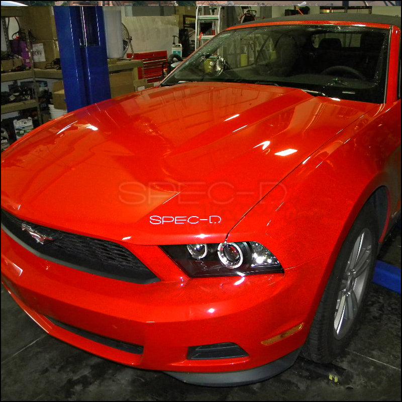 Spec-D Projector Headlights Ford Mustang (10-14) Dual Halo LED - Black or Chrome