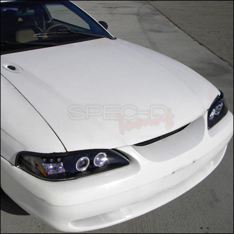 Spec-D Projector Headlights Ford Mustang SN95 (94-98) Halo LED - Black or Chrome