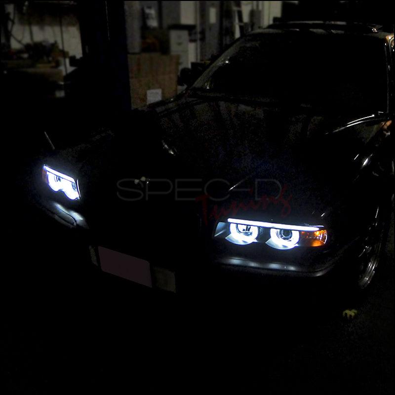 Spec-D Projector Headlights BMW 735i 740i 750i E38 (95-01) Dual Halo LED - Black or Chrome