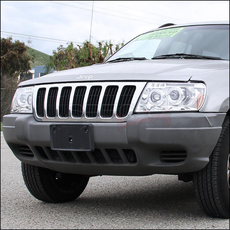 Spec-D Projector Headlights Jeep Grand Cherokee (99-04) Halo LED - Black or Chrome