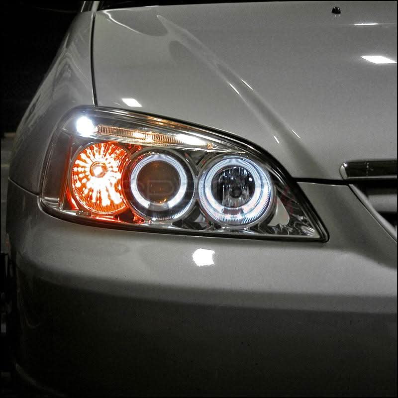 Spec-D Projector Headlights Honda Civic Coupe/Sedan (01-03) Dual Halo - Black or Chrome