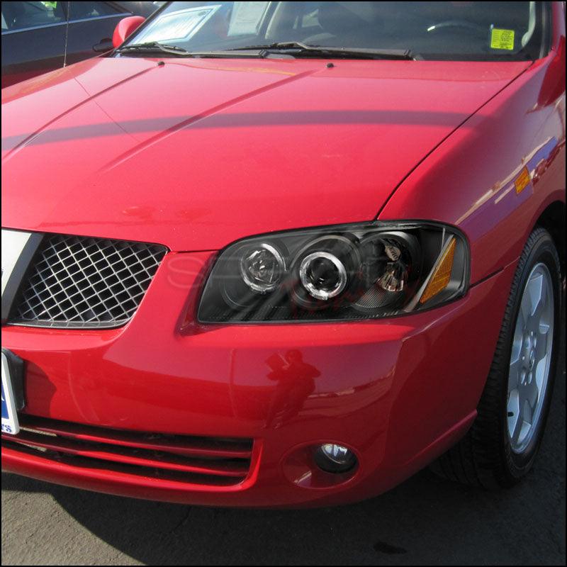 Spec-D Projector Headlights Nissan Sentra (2004-2005-2006) Dual LED Halo - Black or Chrome