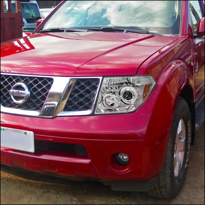 Spec-D Projector Headlights Nissan Frontier (05-08) Pathfinder (05-07) Dual LED Halo - Black or Chrome
