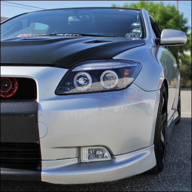 Spec-D Projector Headlights Scion tC (2005-2010) Dual Halo - Black / Chrome / Smoke