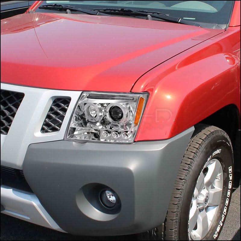 Spec-D Projector Headlights Nissan Xterra (05-12) LED Halo - Black or Chrome