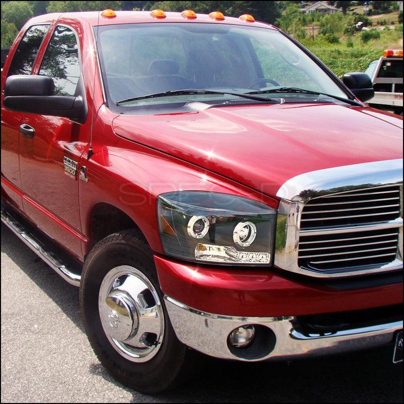 Spec-D Projector Headlights Dodge Ram 1500 (06-08) 2500/3500 (06-09) Halo Black or Chrome