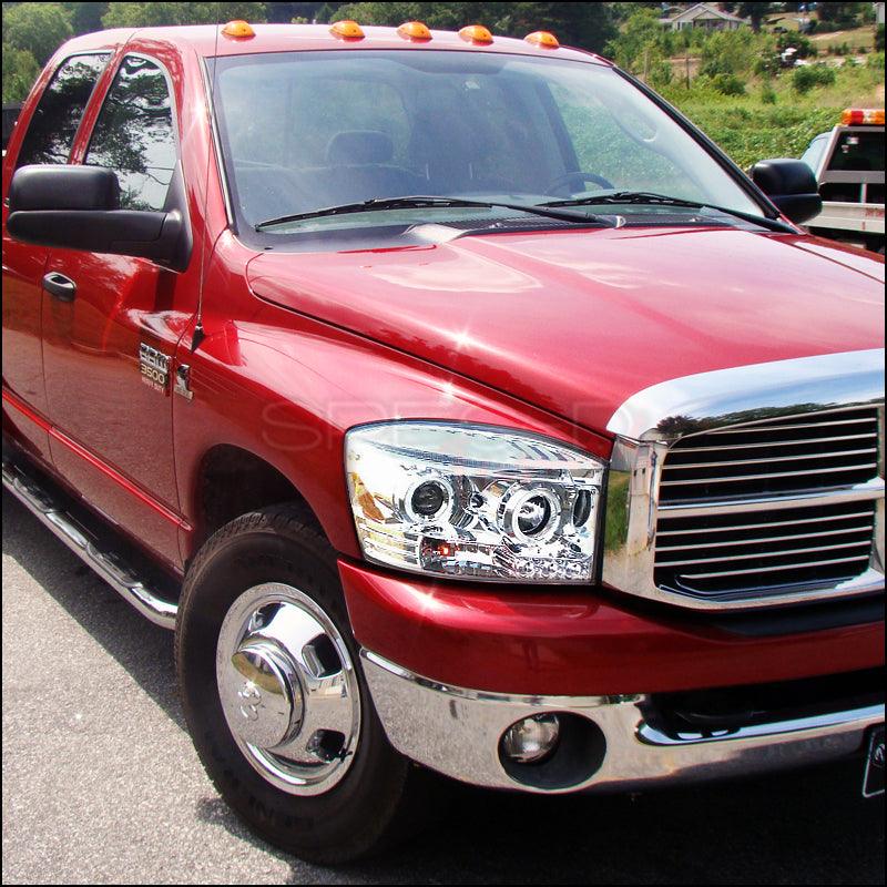 Spec-D Projector Headlights Dodge Ram 1500 (06-08) 2500/3500 (06-09) Halo Black or Chrome