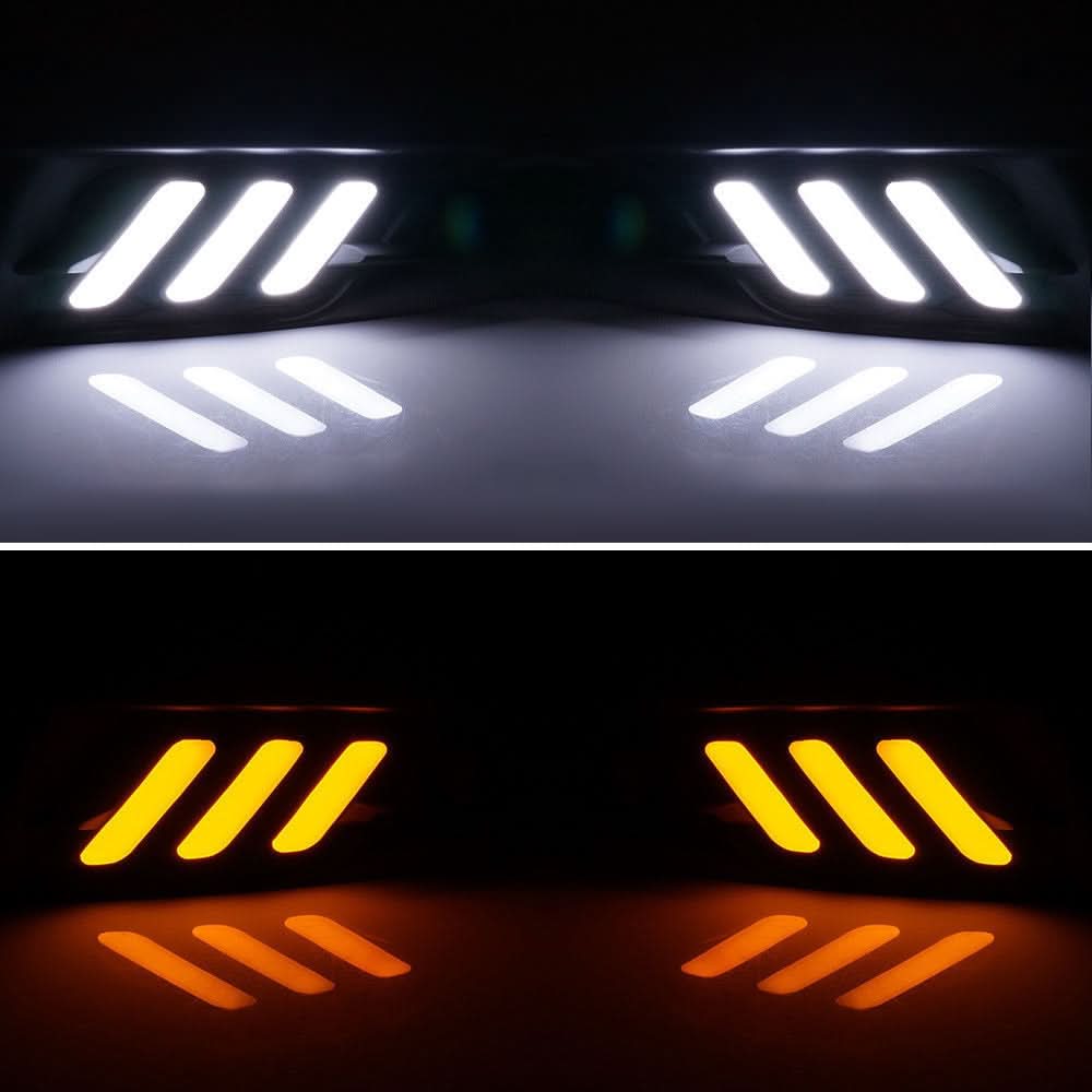 2016-2018Â Honda Civic LED Amber & White Fog light Bezels Cover 2DR 4DR