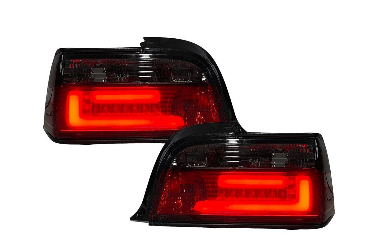 BMW E36 Coupe/Convertible JDM Red/Smoke LED BAR Tail Lights(1991-1998) - K2 Industries
