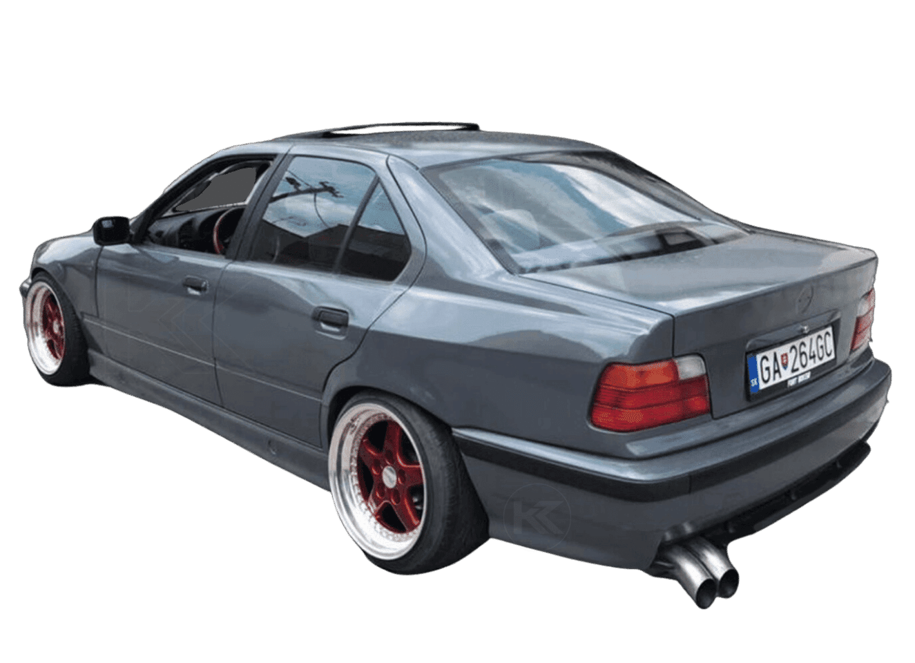 E36 Sedan Complete Over Fender Set - With Door Handle Cut-Outs (1990-1999) - K2 Industries