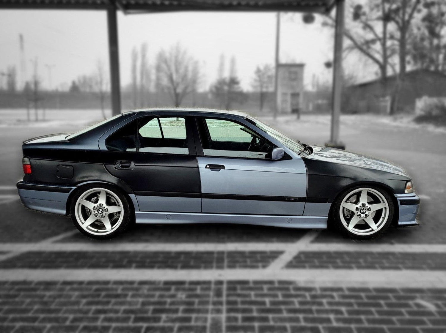 E36 Sedan Complete Over Fender Set - With Door Handle Cut-Outs (1990-1999) - K2 Industries