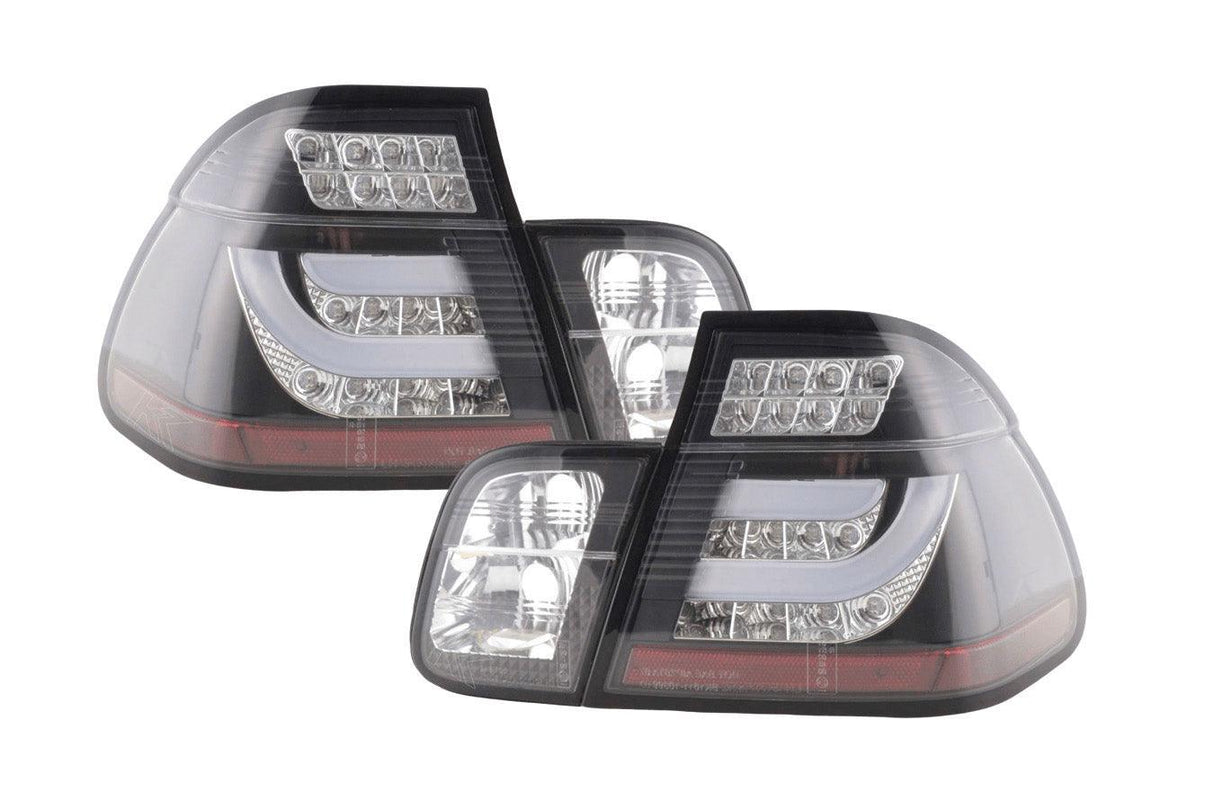 E46 Sedan LED Bar Black Tail Lights (02-05) - K2 Industries