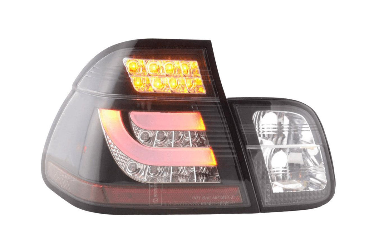 E46 Sedan LED Bar Black Tail Lights (02-05) - K2 Industries