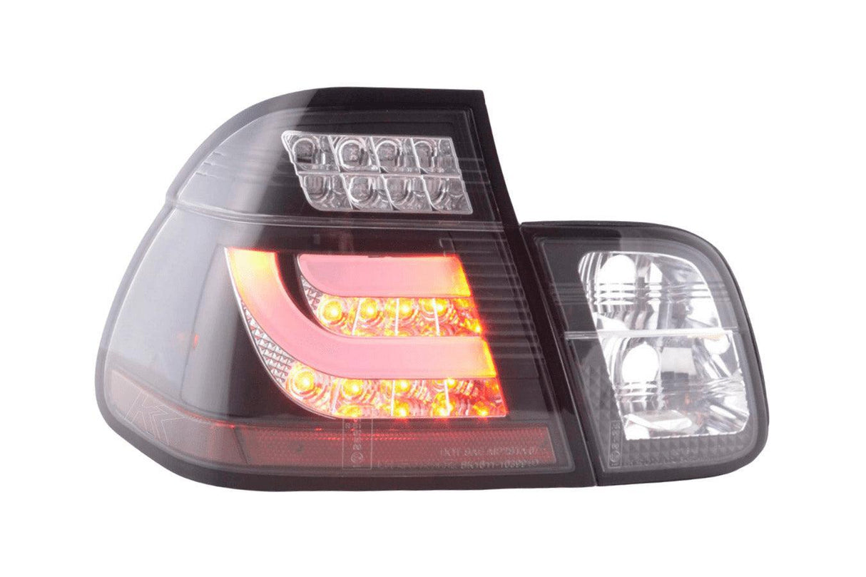 E46 Sedan LED Bar Black Tail Lights (02-05) - K2 Industries