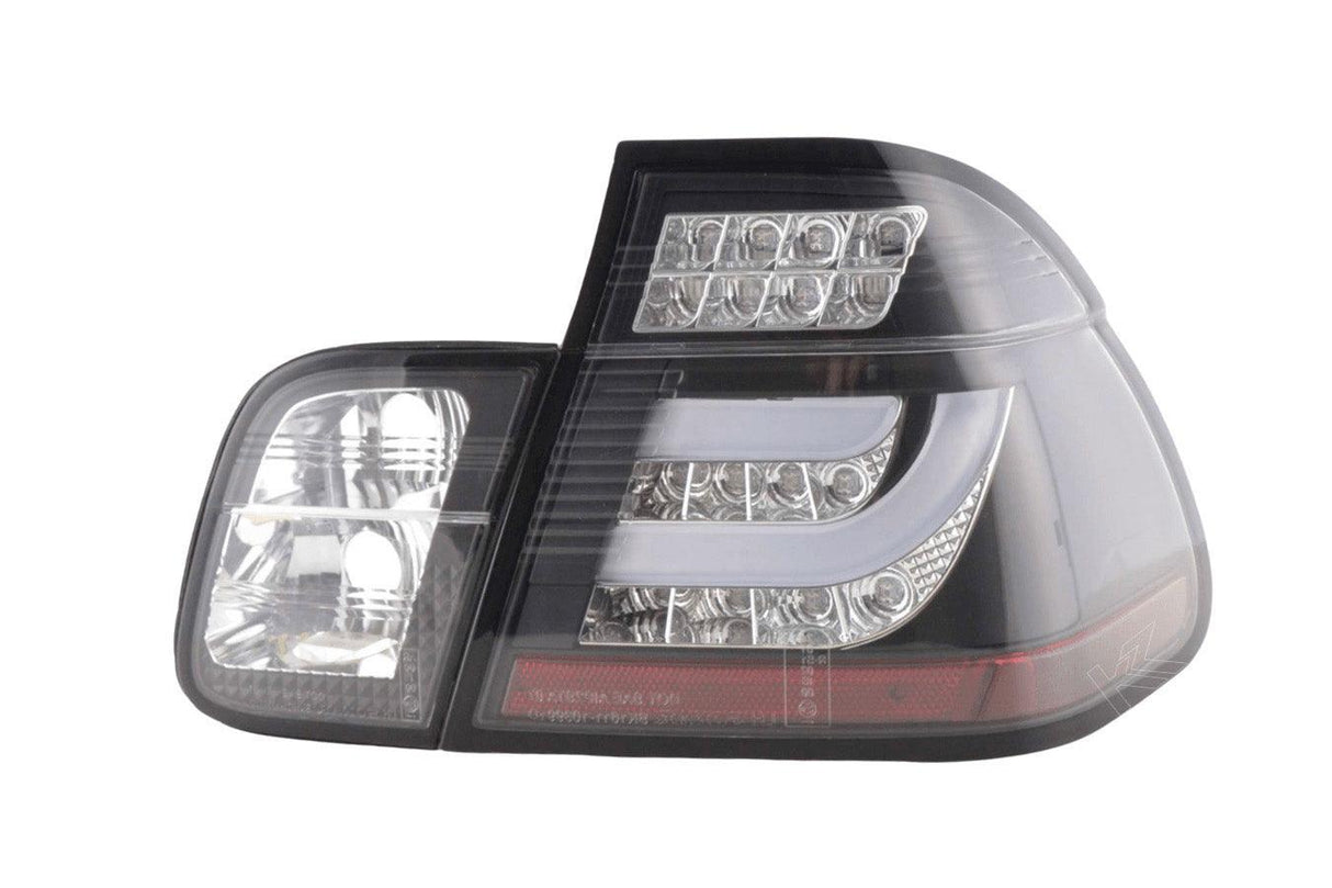 E46 Sedan LED Bar Black Tail Lights (02-05) - K2 Industries
