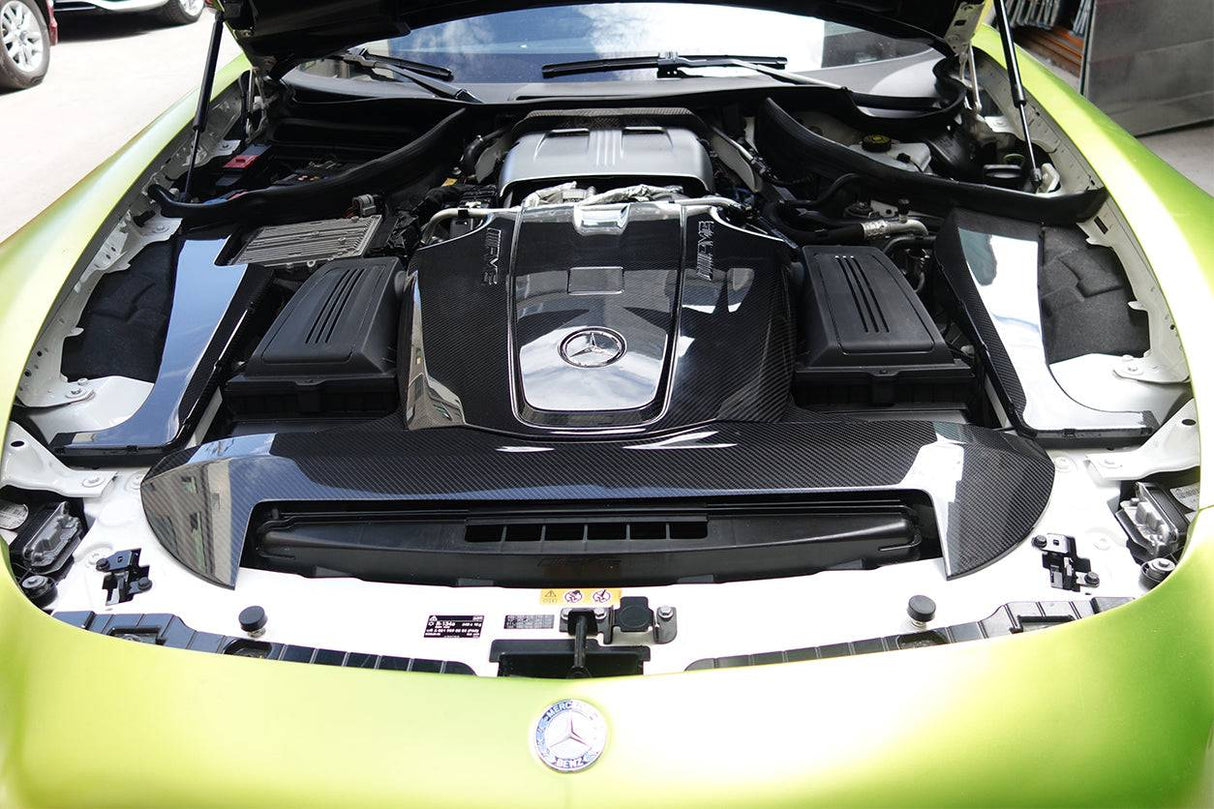 2015-2020 Mercedes Benz AMG GT GTS Autoclave Carbon Fiber Radiator Cover Repalcement