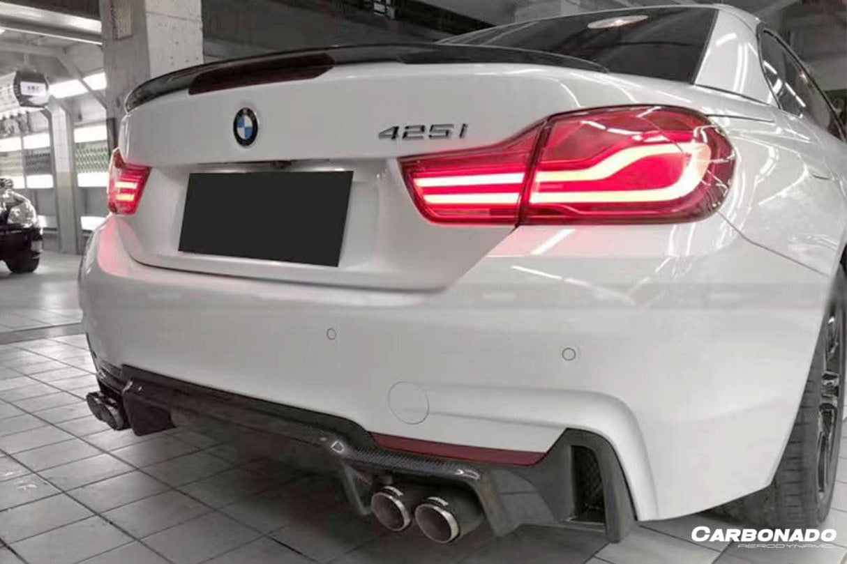 2013-2020 BMW 4 Series F32 F33 ECC Style Carbon Fiber Rear Lip (For M-Tech Only )