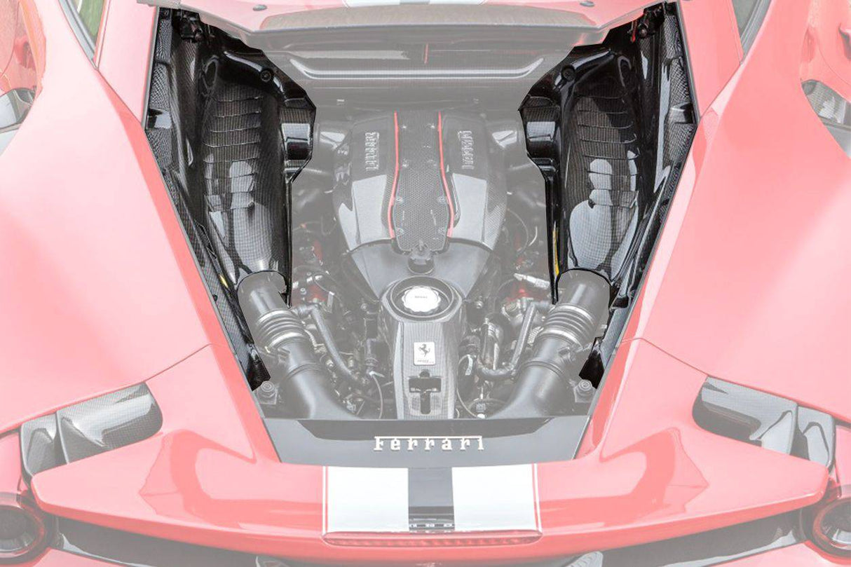 2015-2023 Ferrari Autoclave Carbon Fiber Engine Bay Panels With Heat Protection Carbonado (OE) Fits: 488 GTB, 488 PISTA, F8
