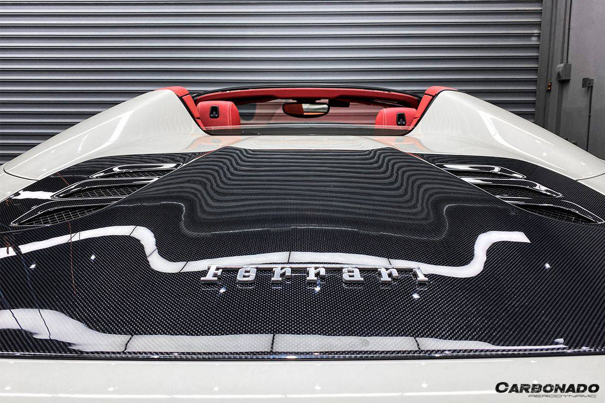 2010-2015 Ferrari Carbon Fiber Engien Hood trunk Carbonado (OE) Fits: 458 Spider