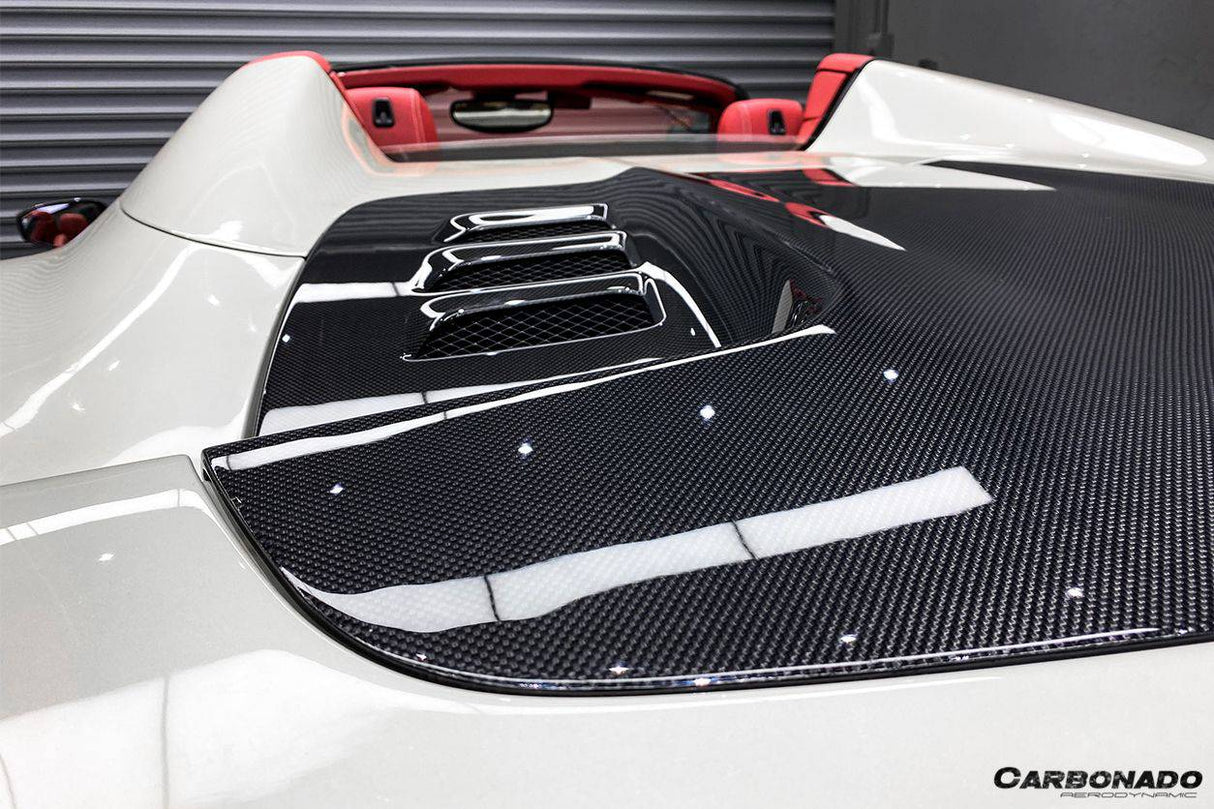 2010-2015 Ferrari Carbon Fiber Engien Hood trunk Carbonado (OE) Fits: 458 Spider