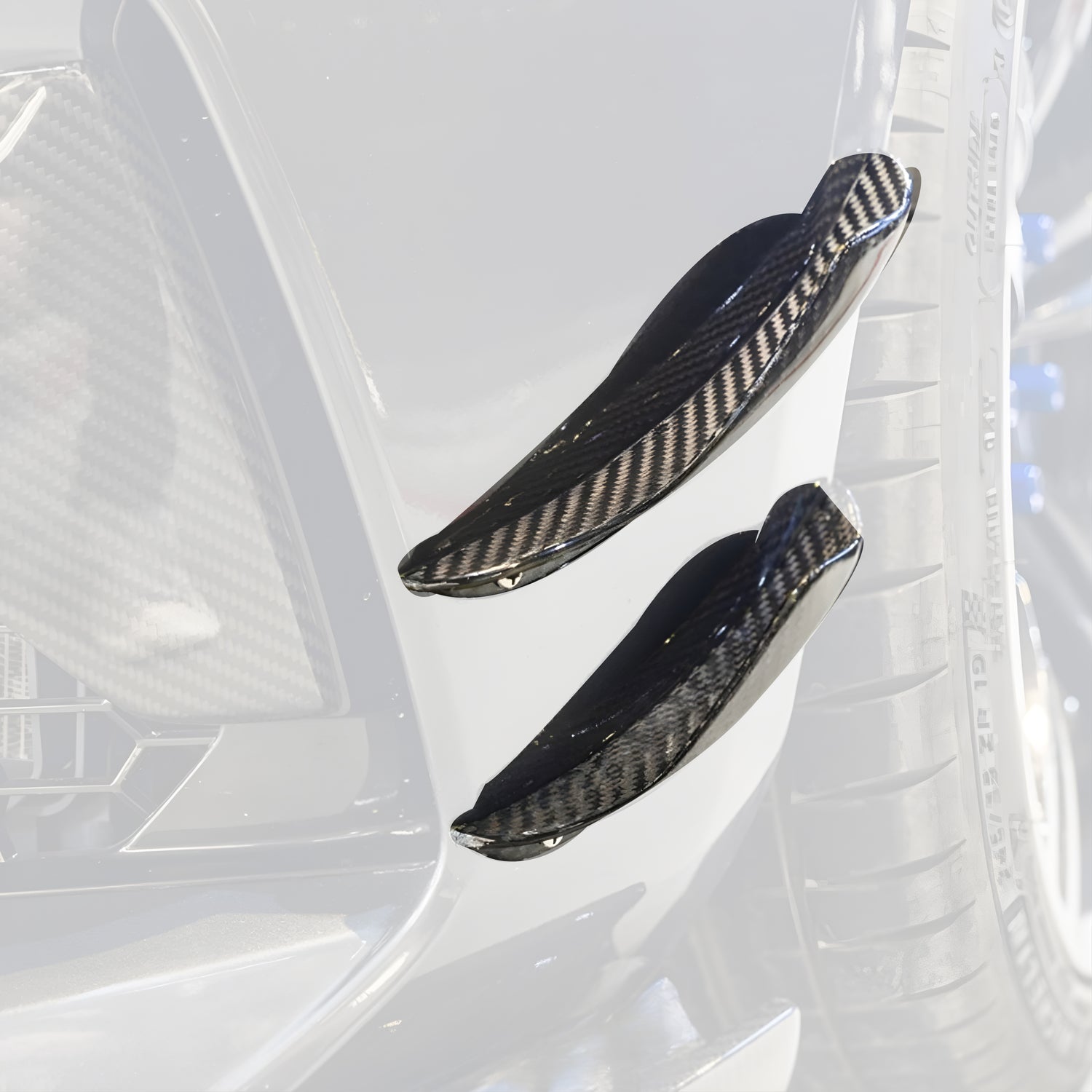 BMW 2 Series F87 Dry Carbon Fiber Front Canards (2014-2021)