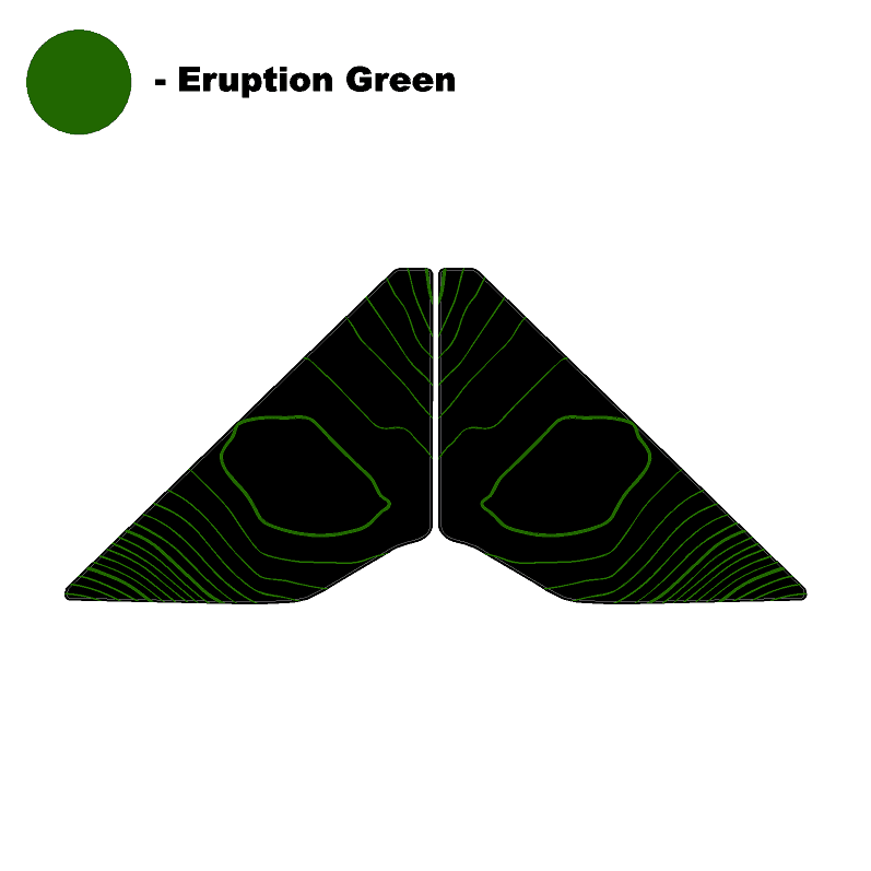 Topo Front Window Triangle Overlay (Printed Series) - 2021+ Bronco 4 Door