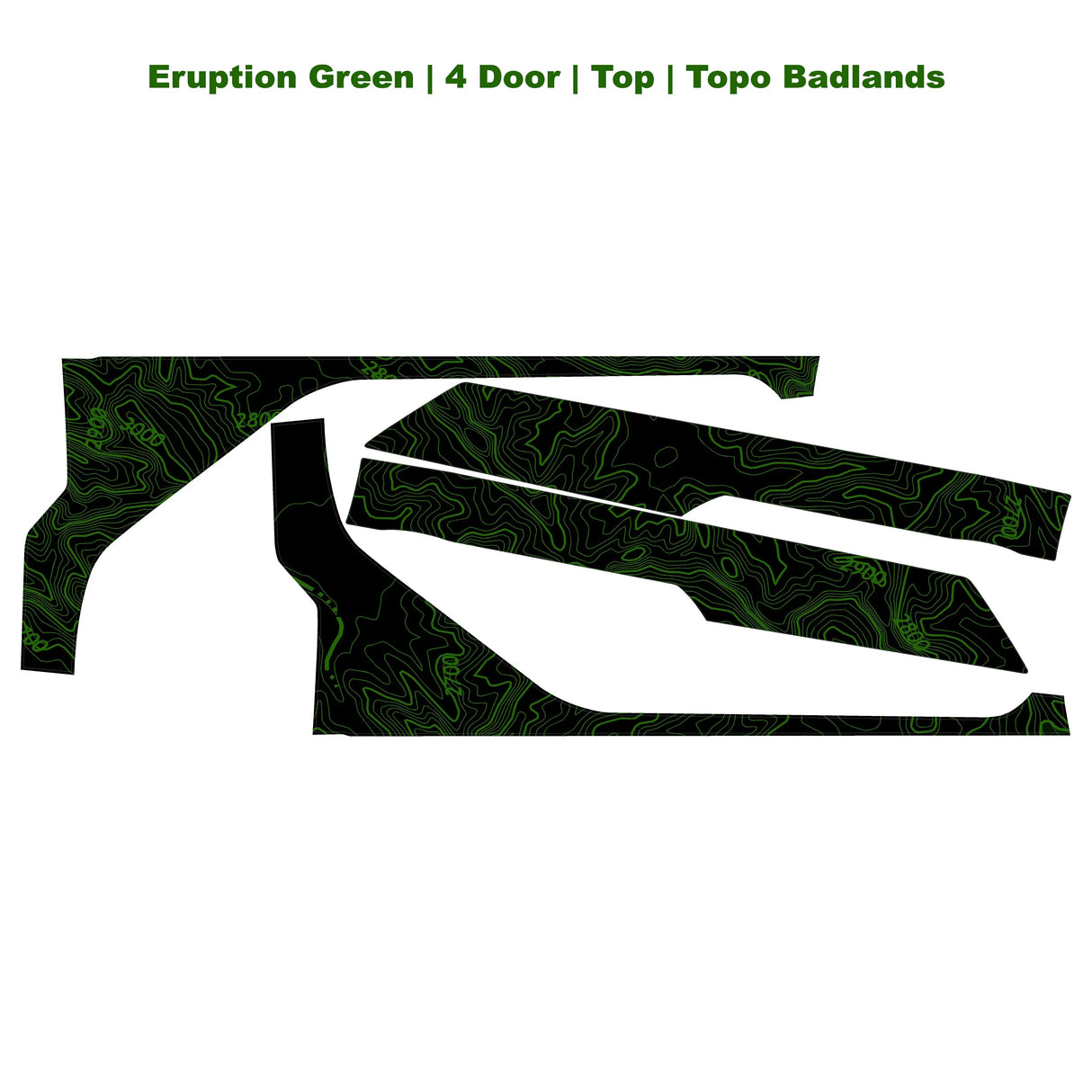Topographic Upper Door Overlay Kit (Printed Series) - 2021+ Bronco 4 Door