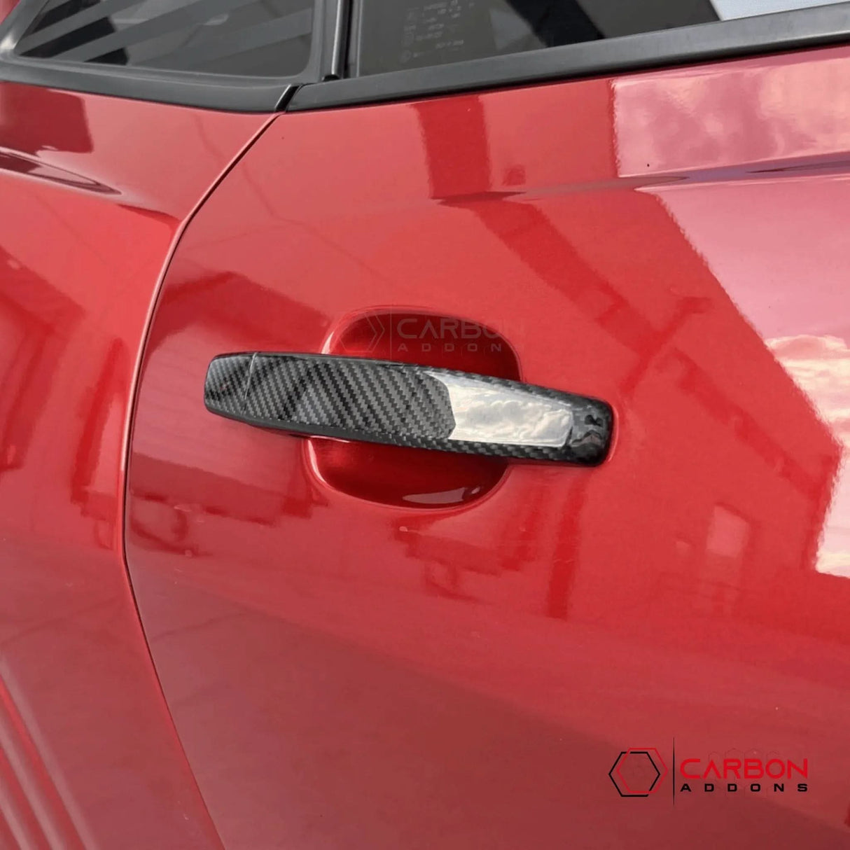Exterior Carbon Fiber Door Handle Covers for 2010-2015 Chevy Camaro