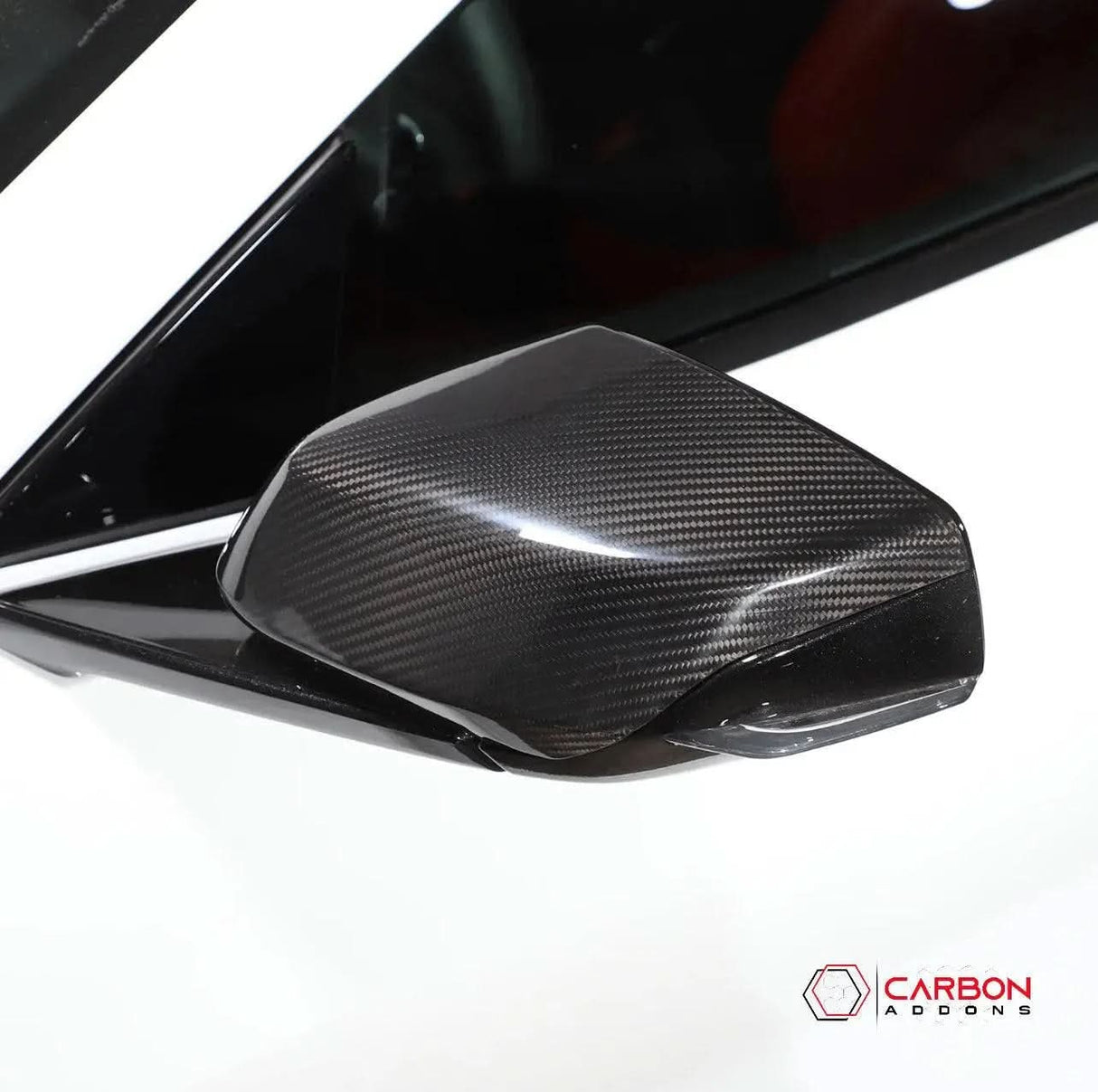 C8 Corvette Real Carbon Fiber Mirror Cap Replacements | Direct Replacement (2020–2026)