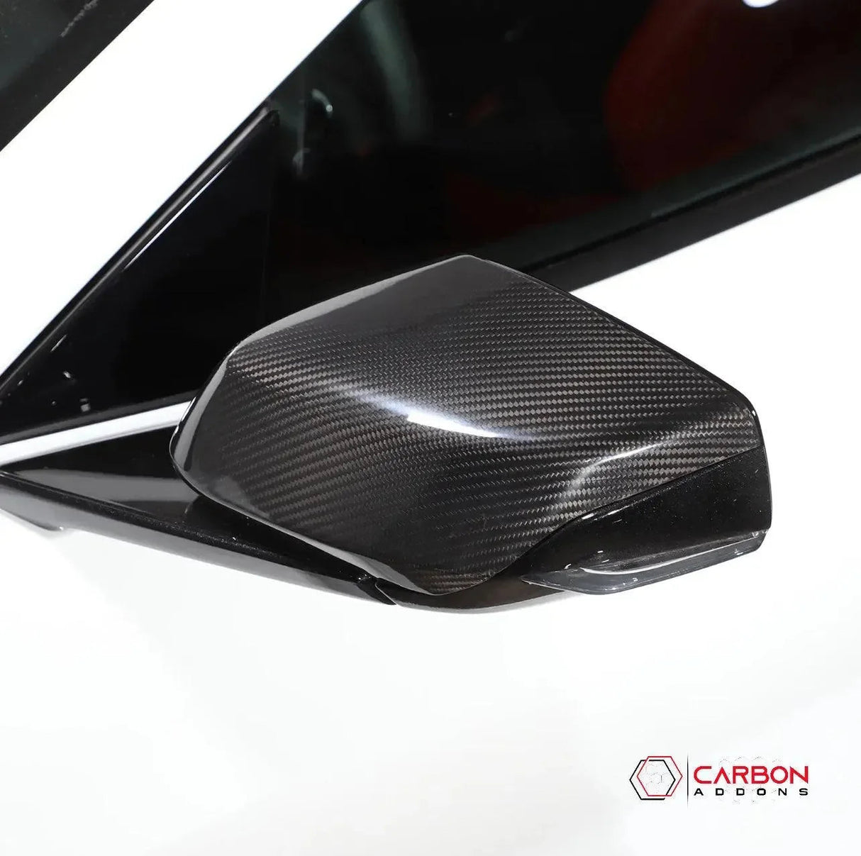 C8 Corvette Real Carbon Fiber Mirror Cap Replacements | Direct Replacement (2020β2026)