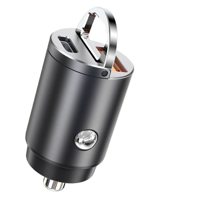 Dual-Port Fast Car Charger | PD 3.0 + QC 3.0 | 30W Output | Ultra-Compact Design