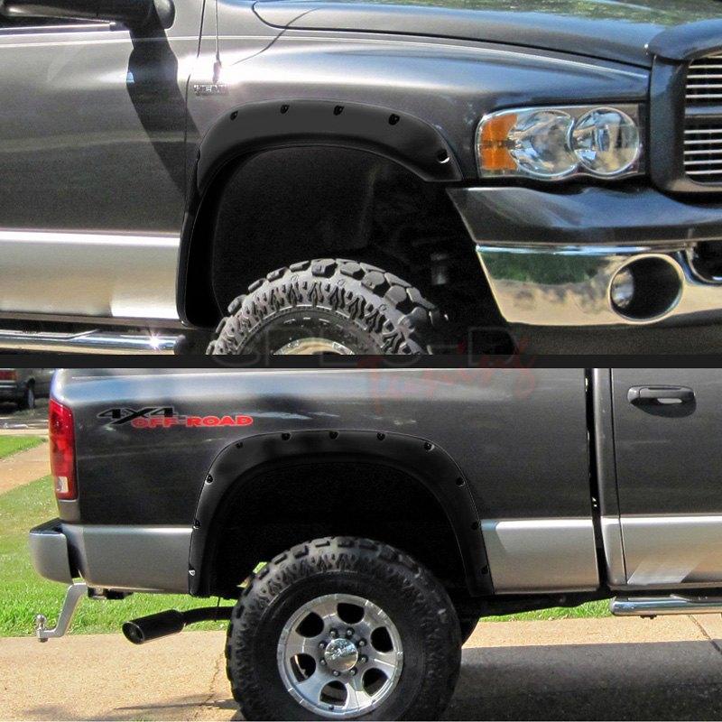 Spec-D Fender Flares Dodge Ram (2002-2008) Pocket Style Black/Smooth