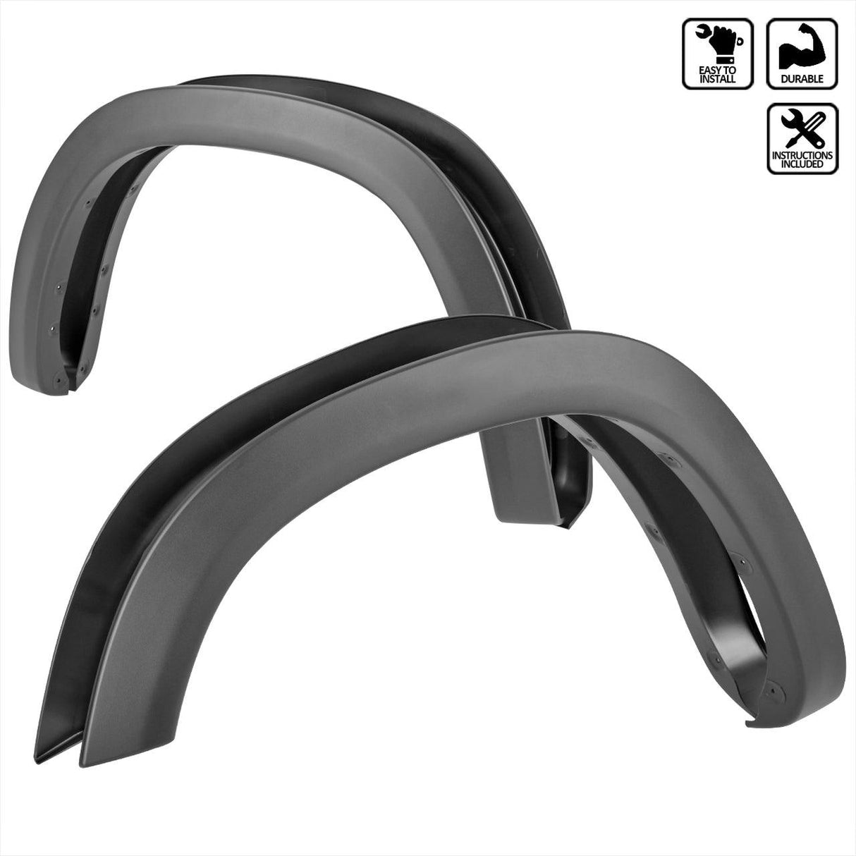 Spec-D Fender Flares Ram (2019-2022) 1500/2500/3500 - OE, Rivet or Textured