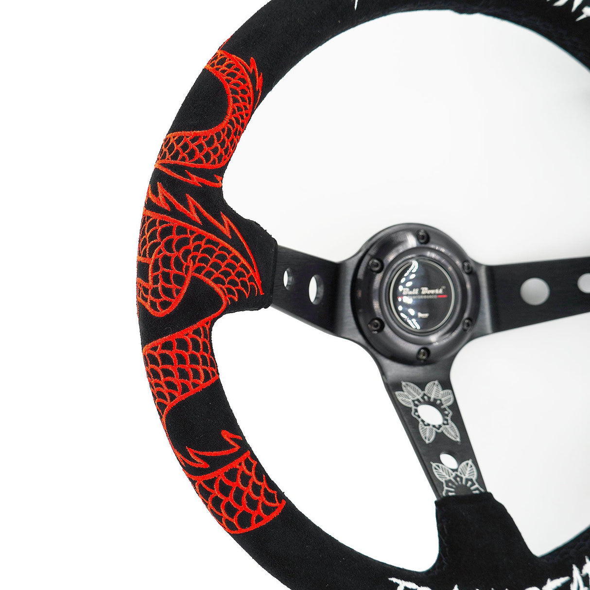 Dragon 350mm Steering Wheel + Short Hub Adapter Kit For Mazda Miata RX-7 RX-8 MX-3 MX-6