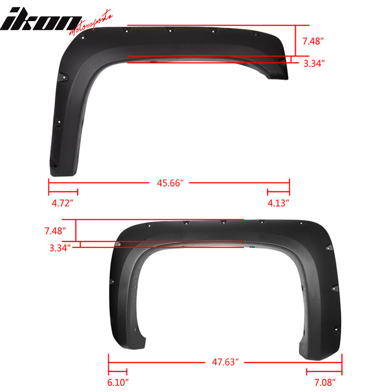 2007-2014 Chevy Silverado 1500 2500HD 3500HD 6.5 8Ft Bed Fender Flares