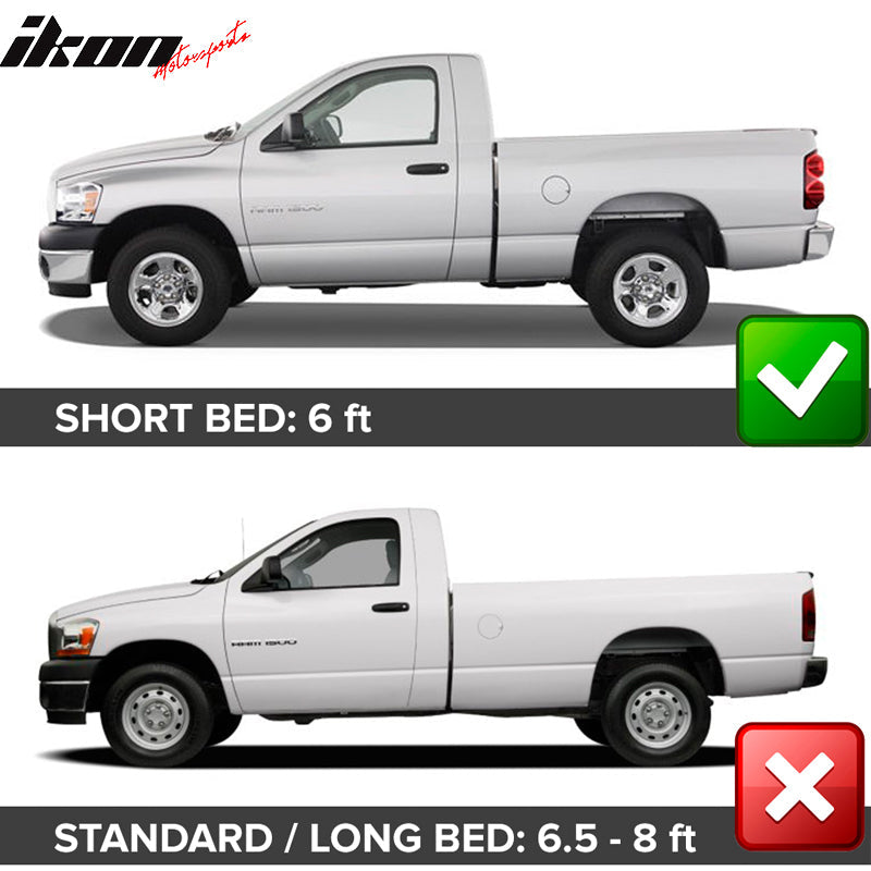 2002-2009 Dodge Ram OEM Style Matte Black Fender Flares PP 6 FT